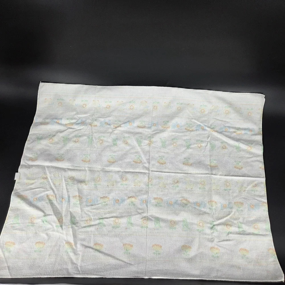 Vintage Babycare by Riegel Cotton Receiving Blanket Pastel Animal Print USA